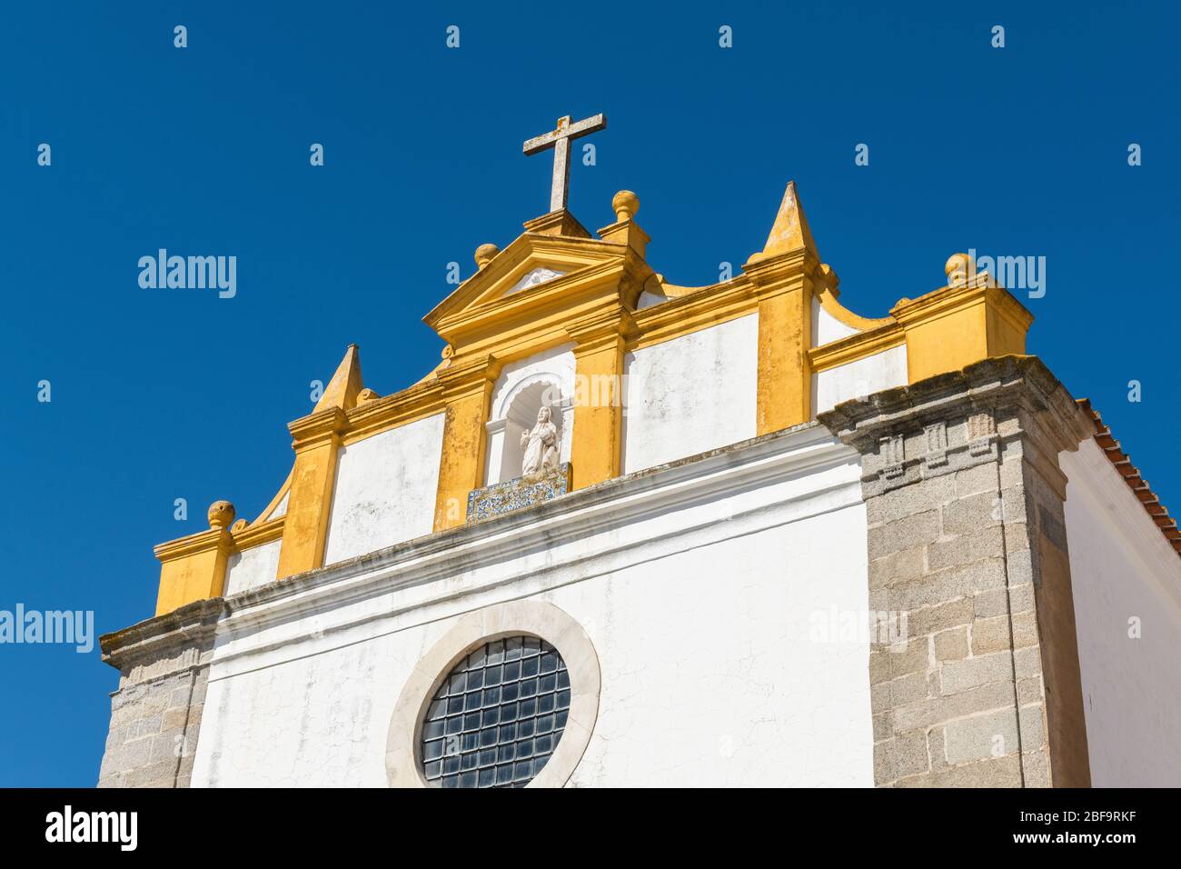Church of Senhor Jesus da Pobreza in Evora. Evora is a pleasant medium-sized city and has numerous monuments. Stock Photo