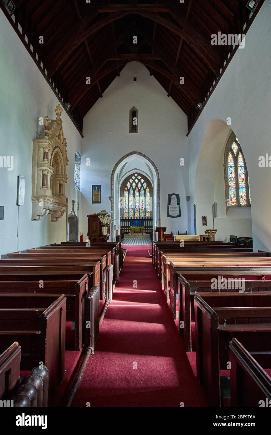 Interior view of St. Nicholas Church, in Adare, County Limerick Ireland Stock Photo