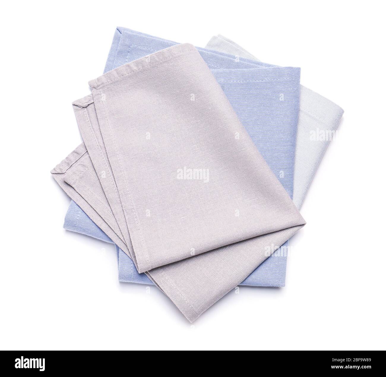 Clean napkins on white background Stock Photo Alamy