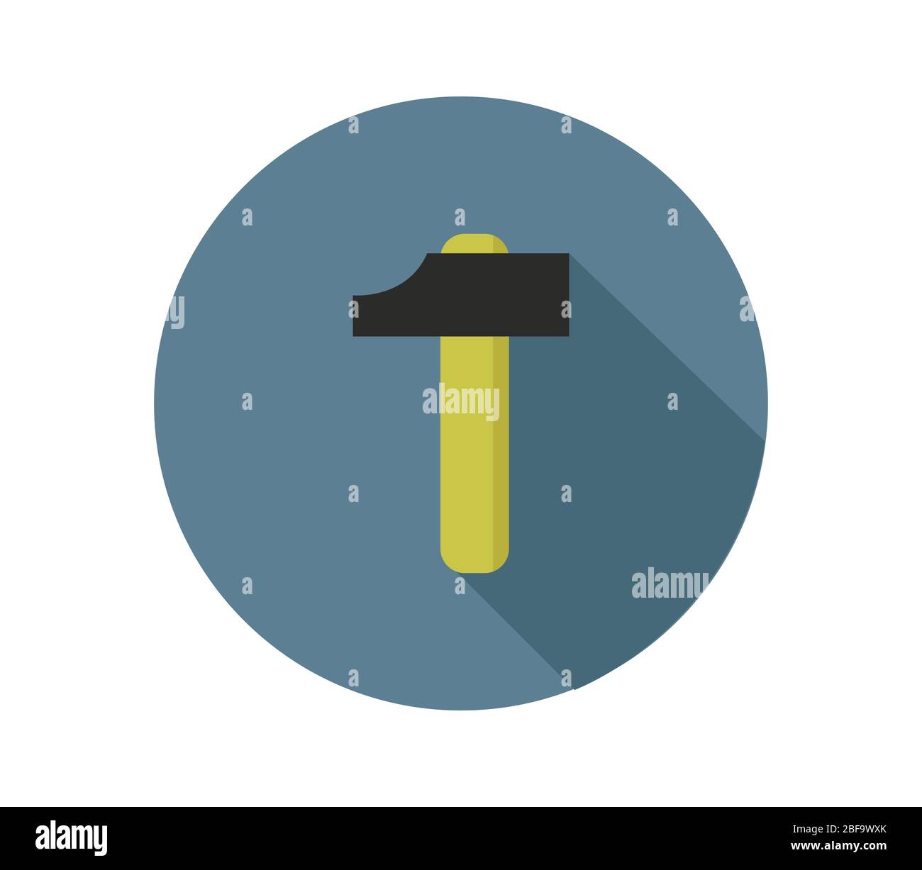 hammer icon illustrated in vector on white background Stock Vector ...