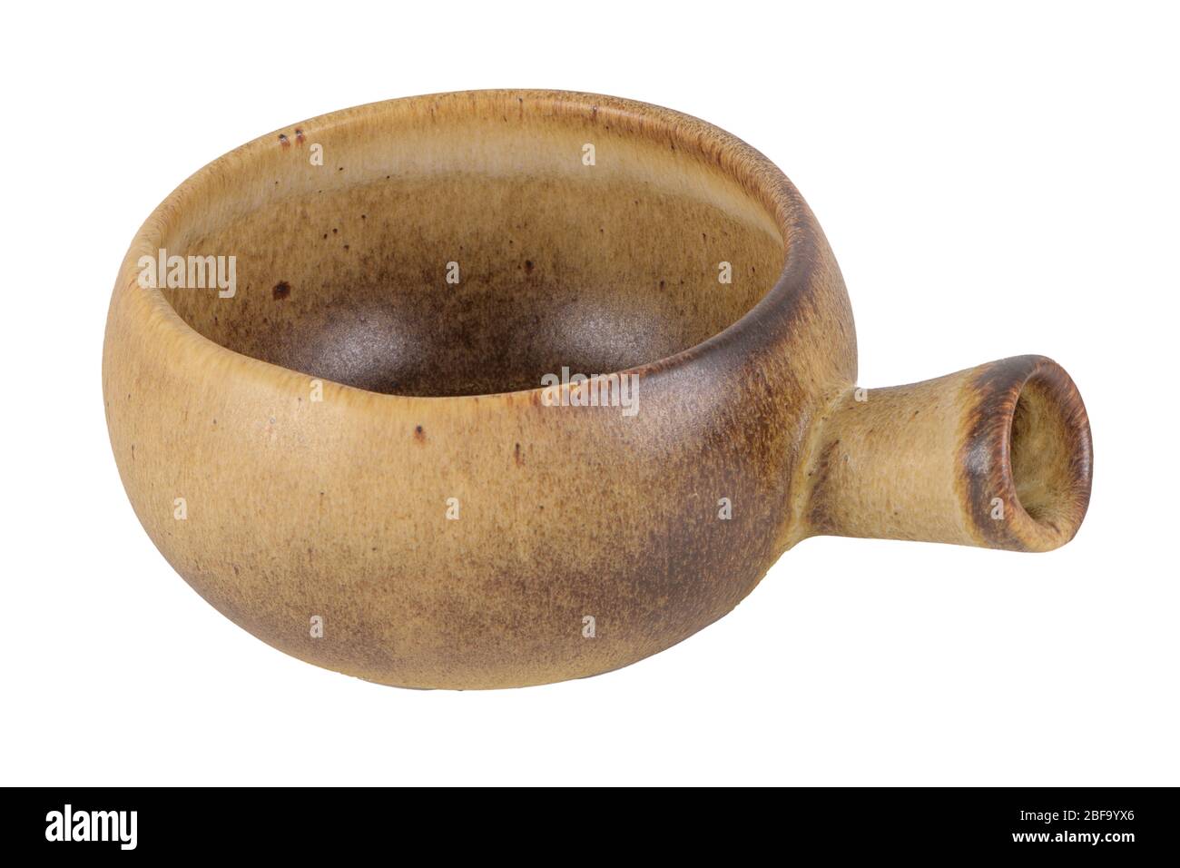 Rustic clay pot isolated on white background Stock Photo - Alamy
