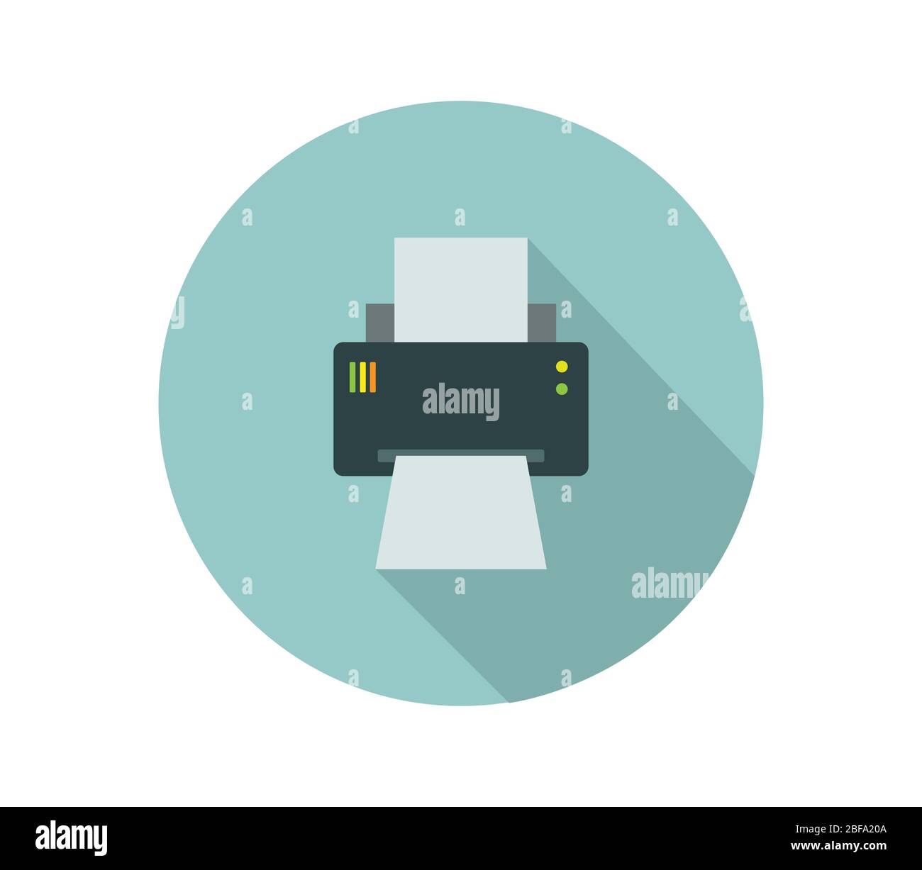 printer icon illustrated in vector on white background Stock Vector