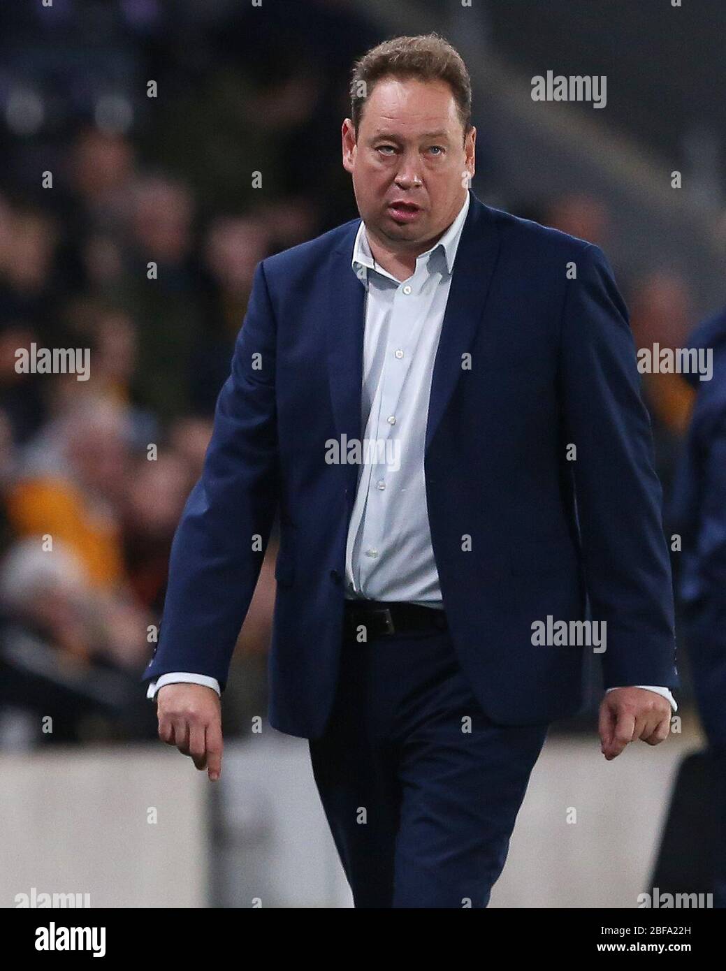 KINGSTON UPON HULL, UK. Hull City manager Leonid Slutsky during the Sky Bet Championship match between Hull City and Middlesbrough at the KC Stadium, Kingston upon Hull on Tuesday 31st October 2017. (Credit: Mark Fletcher | MI News) Stock Photo