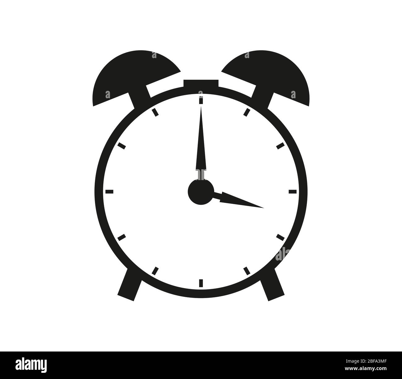 alarm clock icon illustrated in vector on white background Stock Vector ...