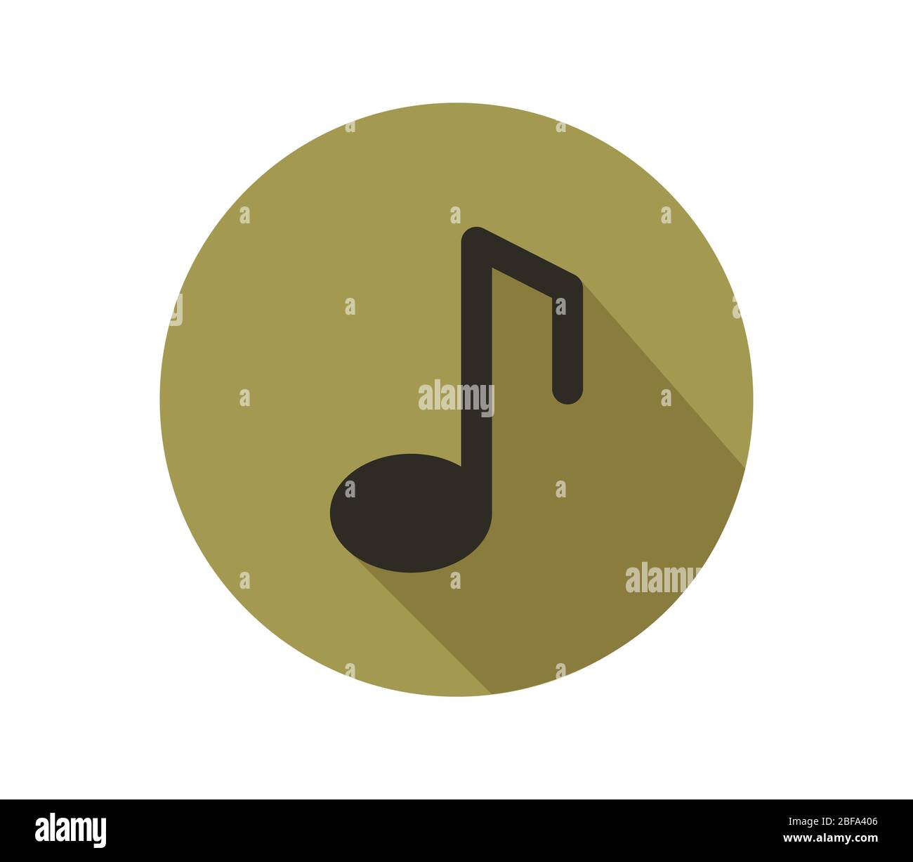 musical note icon illustrated in vector on white background Stock ...