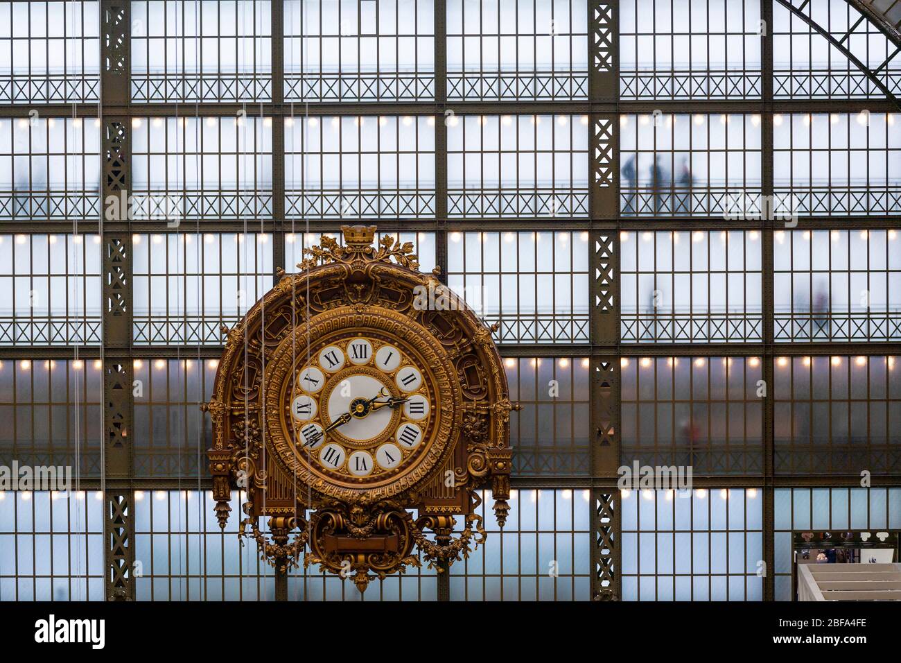 Musee d'Orsay Interior, Elevated View, Paris, France Stock Photo