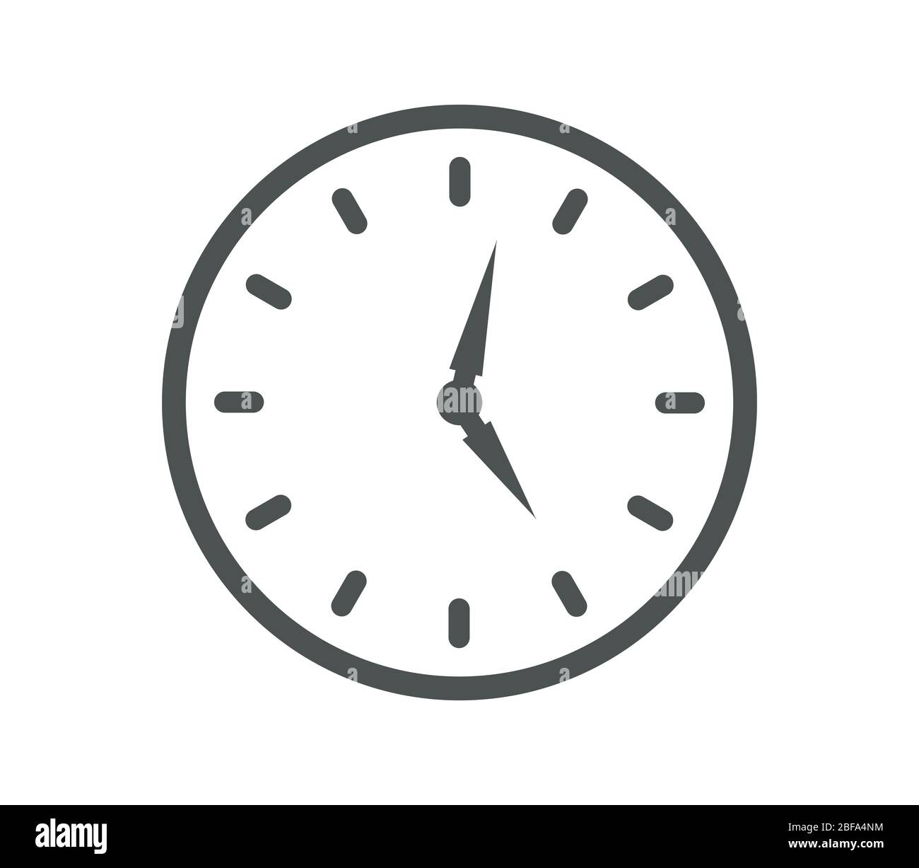 clock icon illustrated in vector on white background Stock Vector Image ...