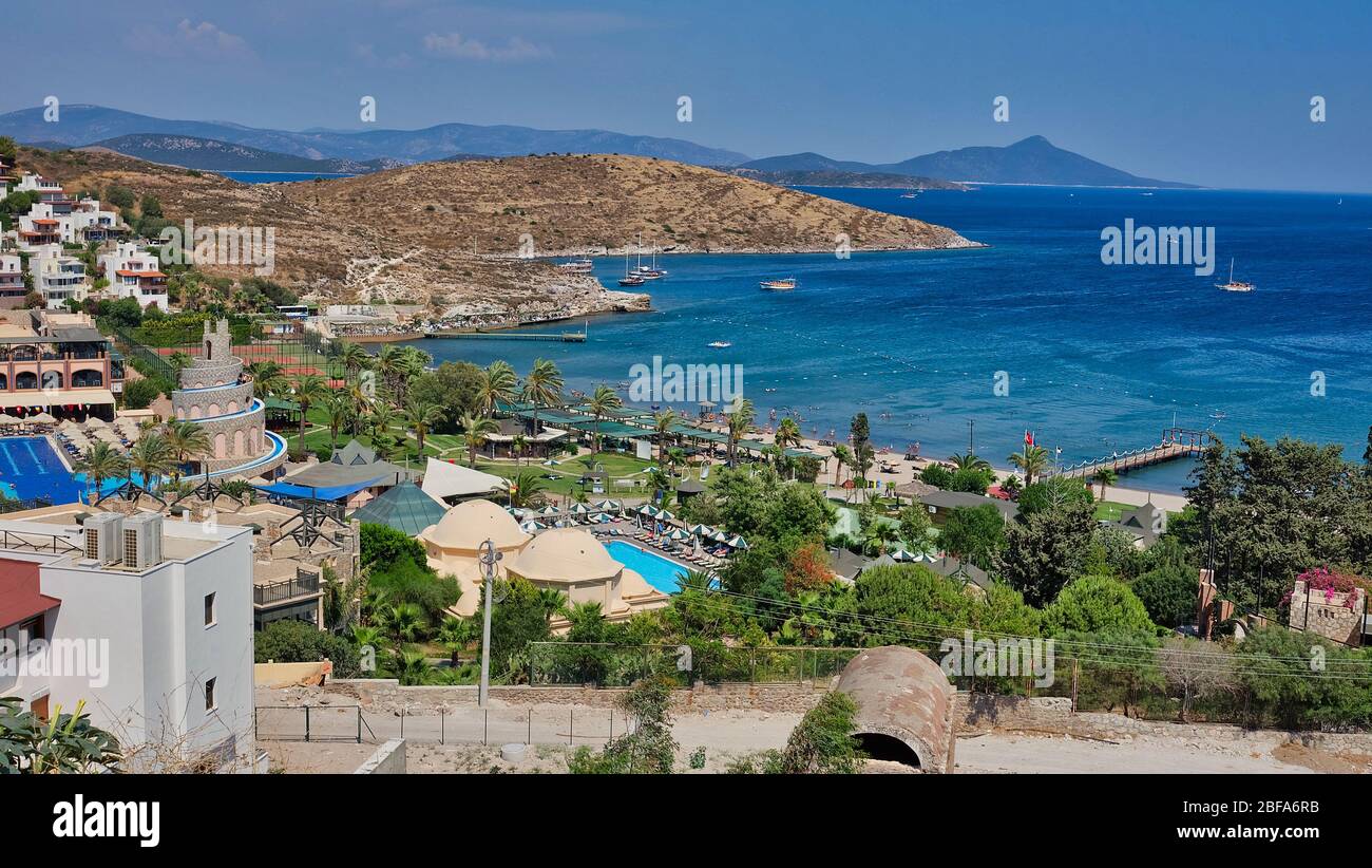 Akyarlar, Bodrum Holiday Cove with unique beauty. Stock Photo