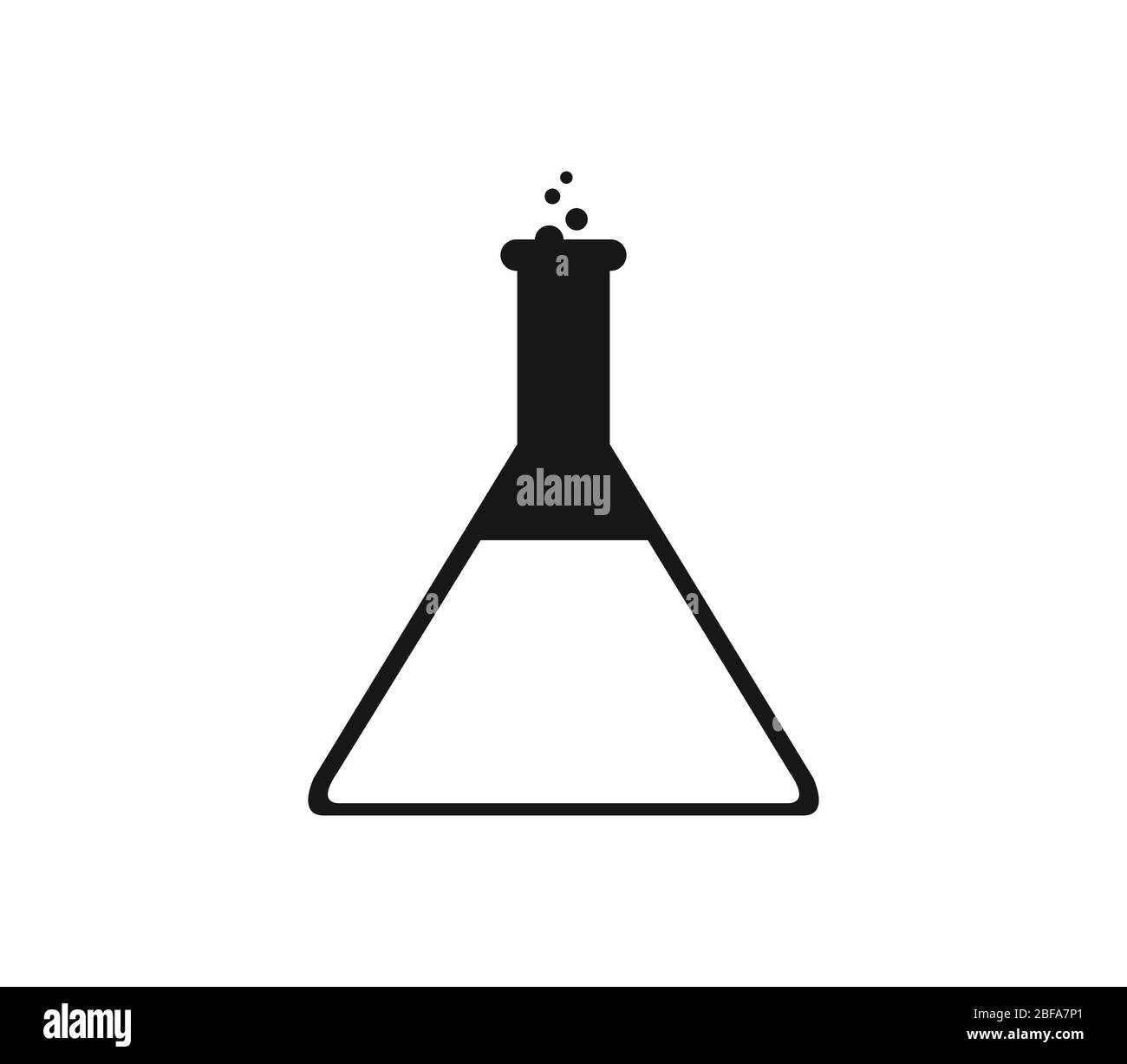 laboratory vial icon illustrated in vector on white background Stock