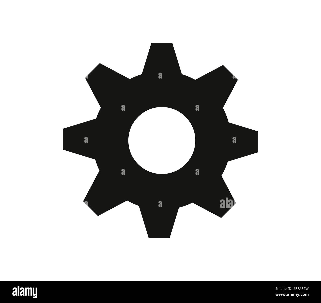 gear icon illustrated in vector on white background Stock Vector Image ...