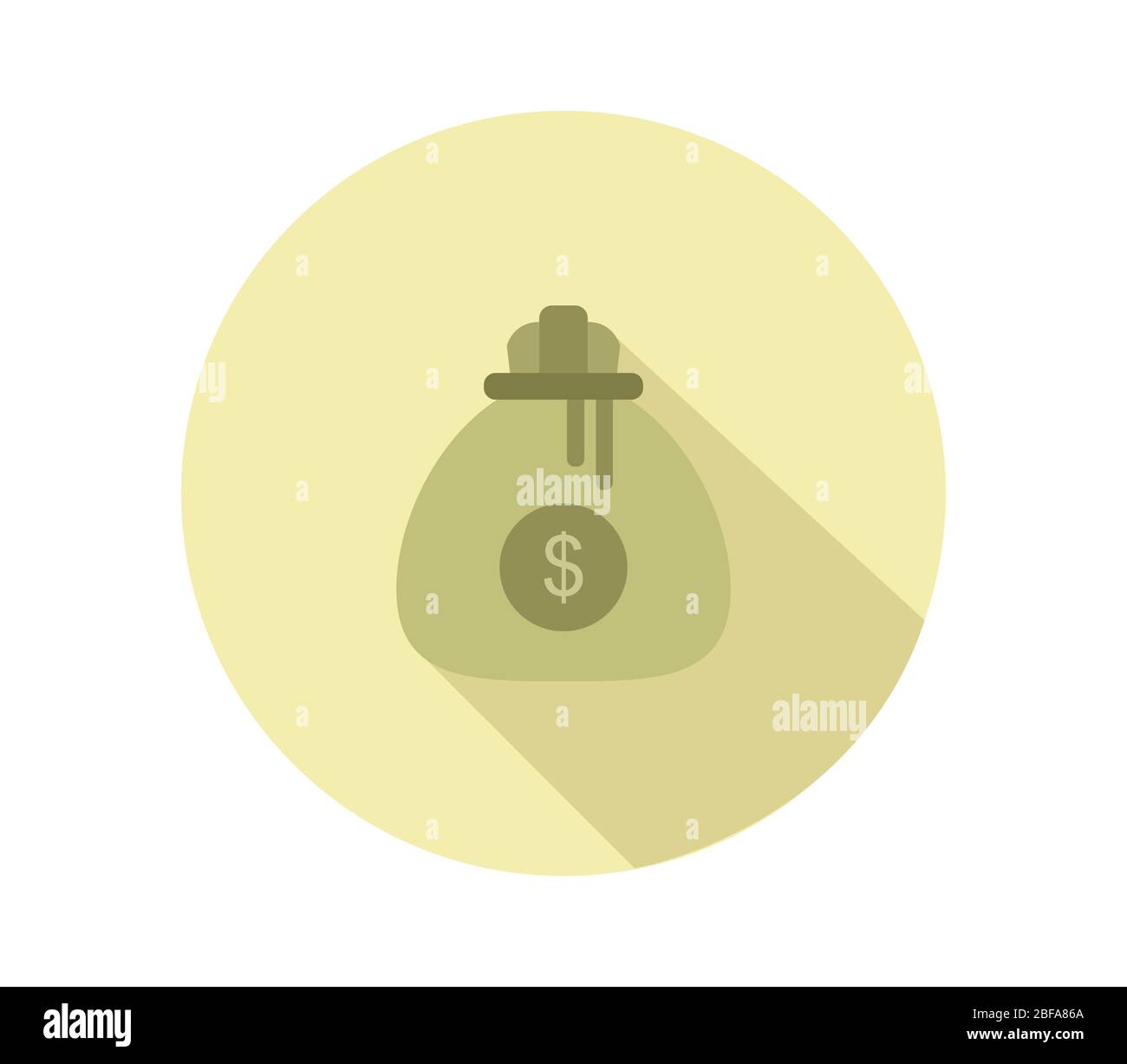 money bag icon illustrated in vector on white background Stock Vector ...
