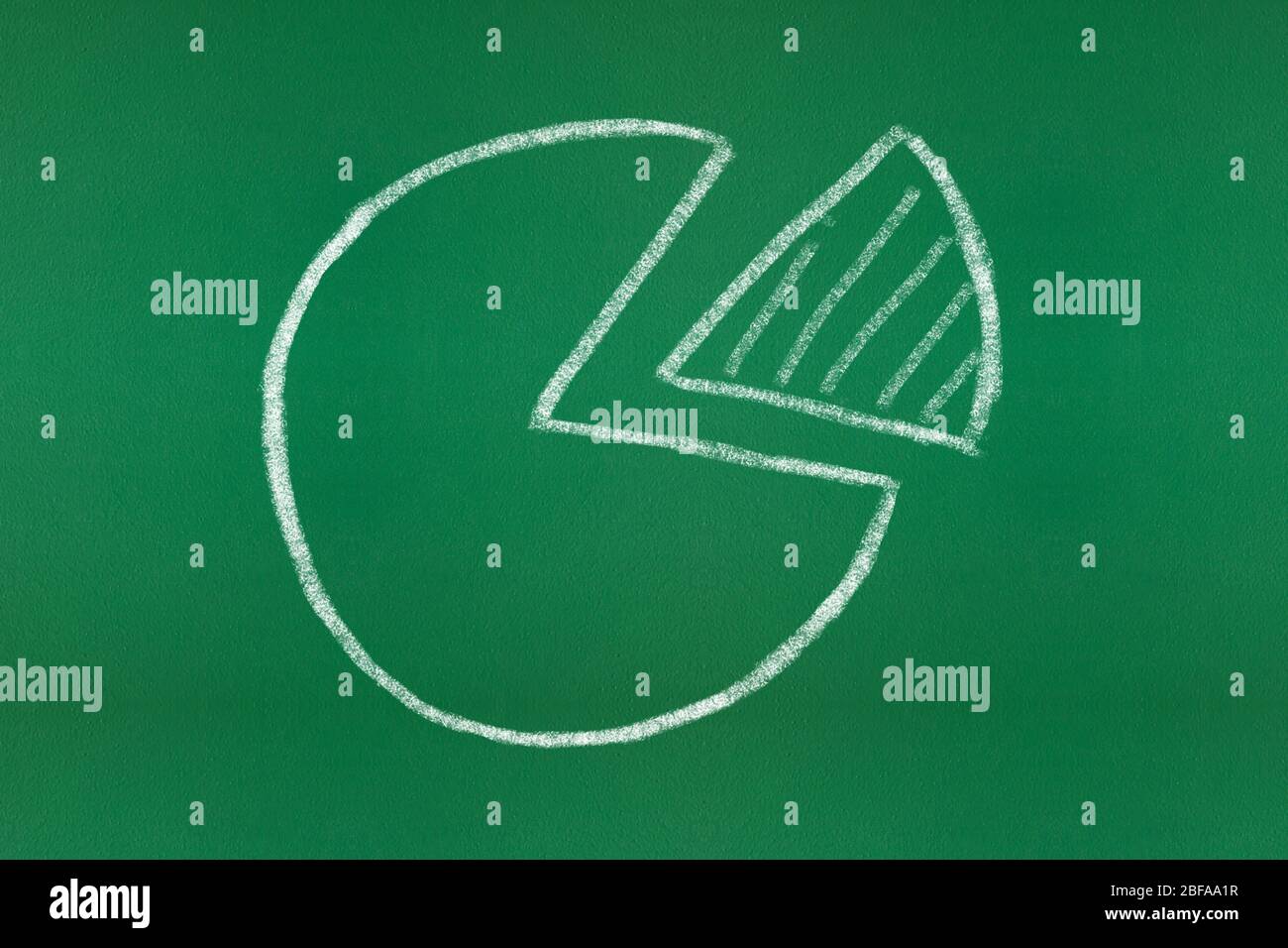 Simple Business finance Pie Chart on a chalkboard. Finance and business