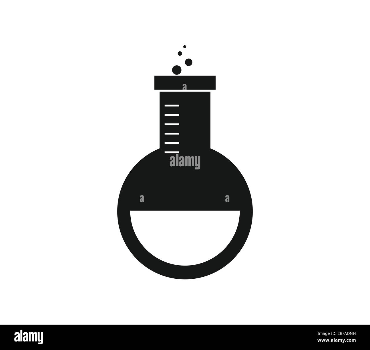 laboratory vial icon illustrated in vector on white background Stock
