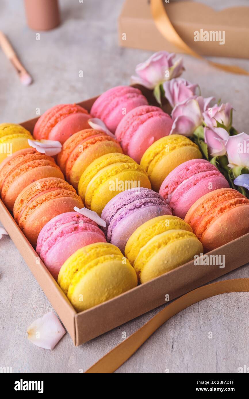 Gift Box With Tasty Macarons On Table Stock Photo Alamy,Azalea Bush Care
