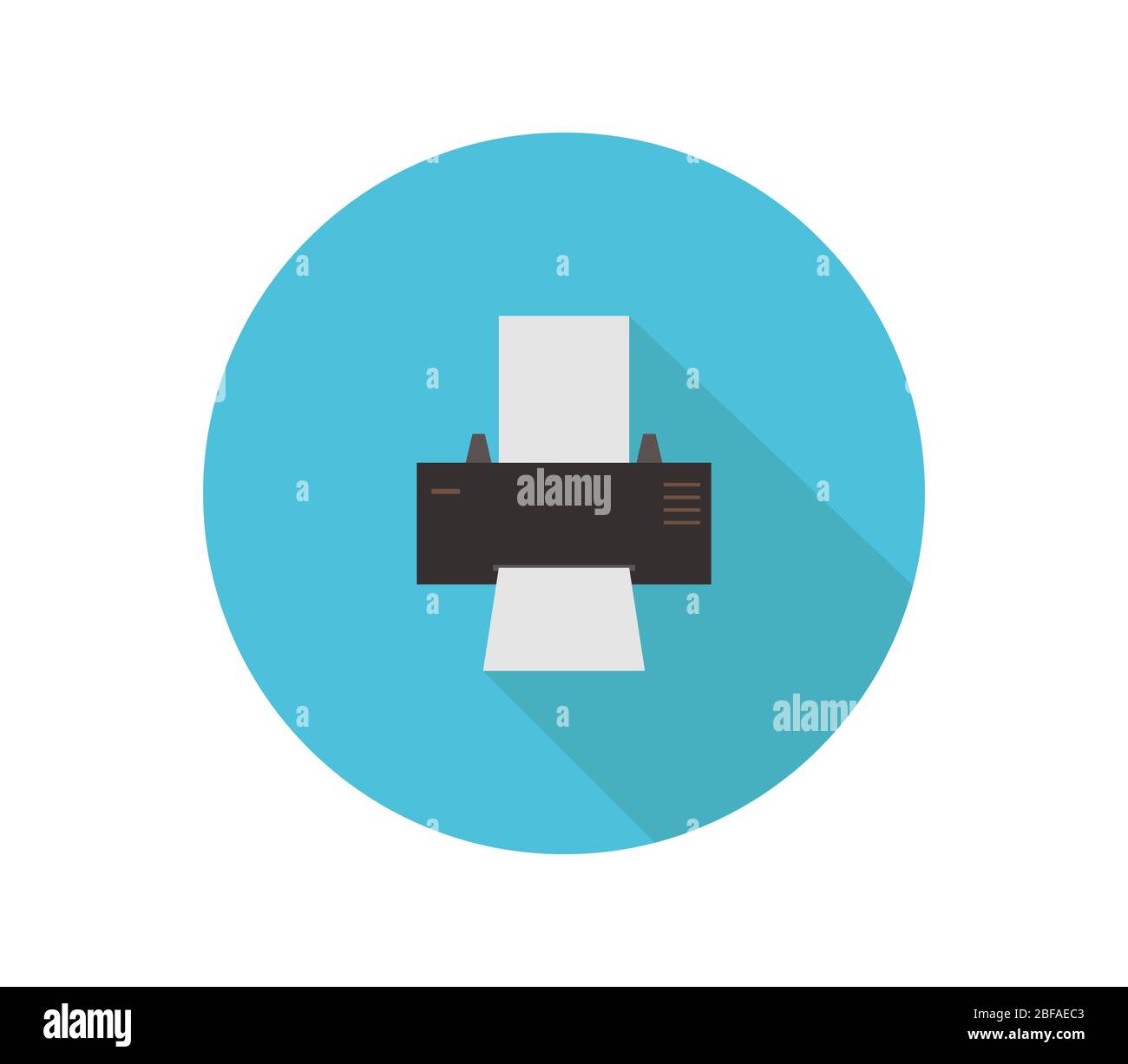 printer icon illustrated in vector on white background Stock Vector