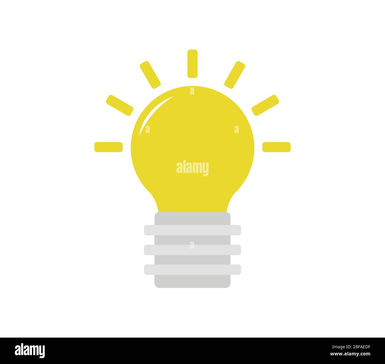 light bulb icon illustrated in vector on white background Stock Vector