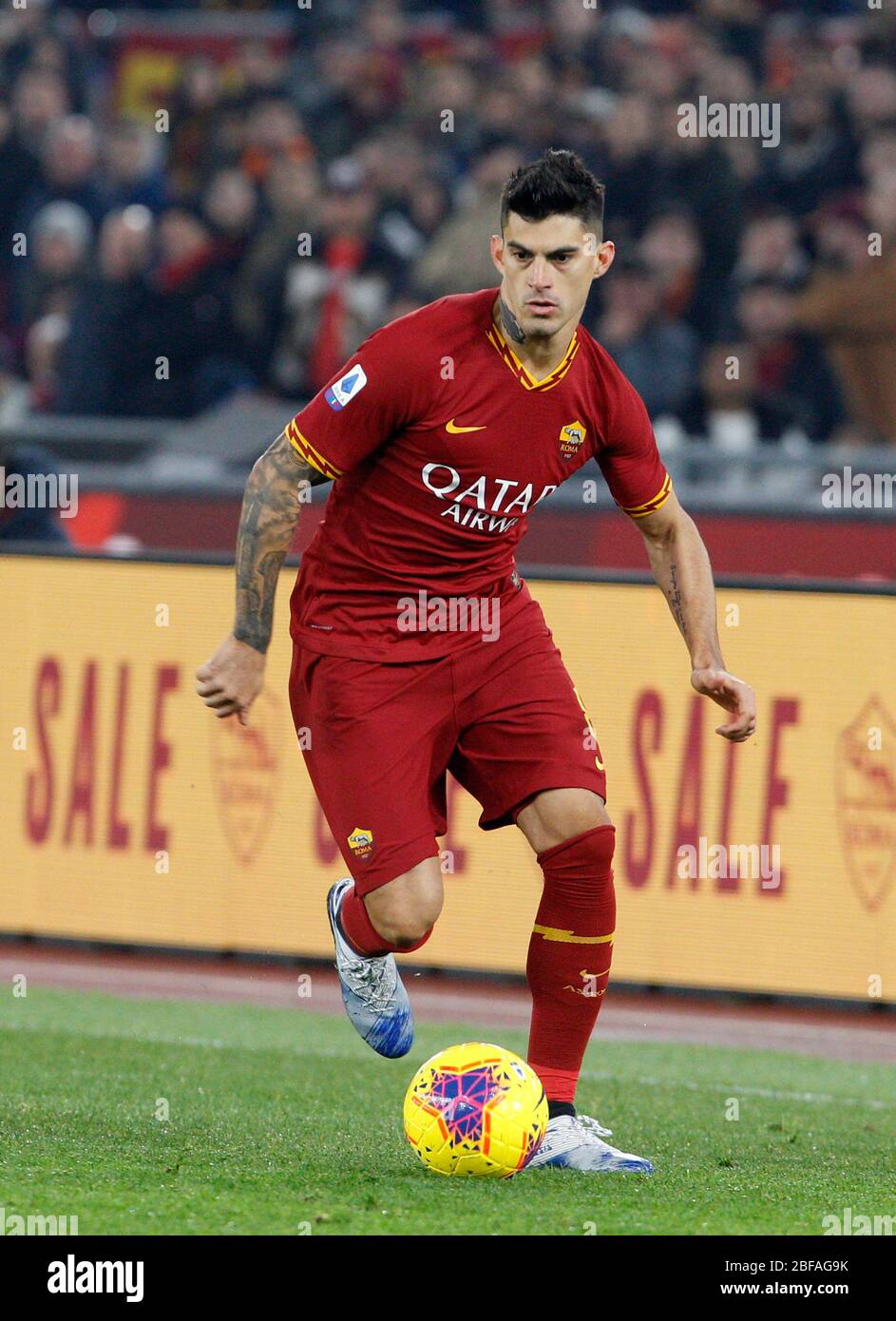 Rome Italy January 26 2020 Roma S Diego Perotti In Action During The Serie A Soccer Match Between Roma And Lazio At The Olympic Stadium Stock Photo Alamy