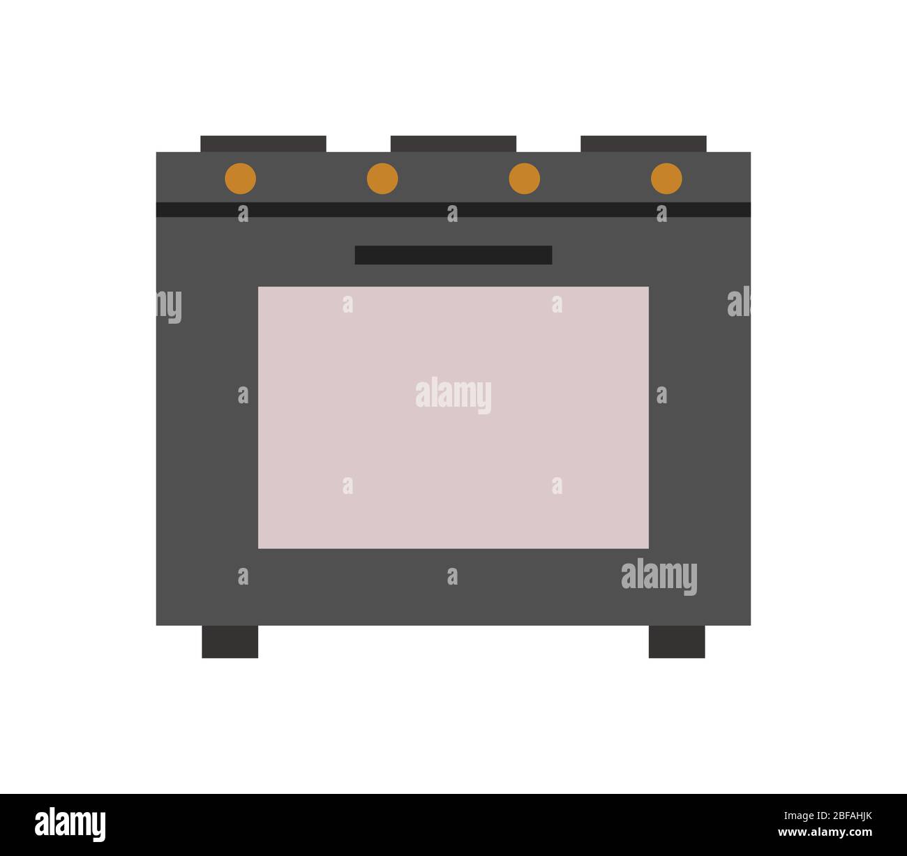 oven icon illustrated in vector on white background Stock Vector