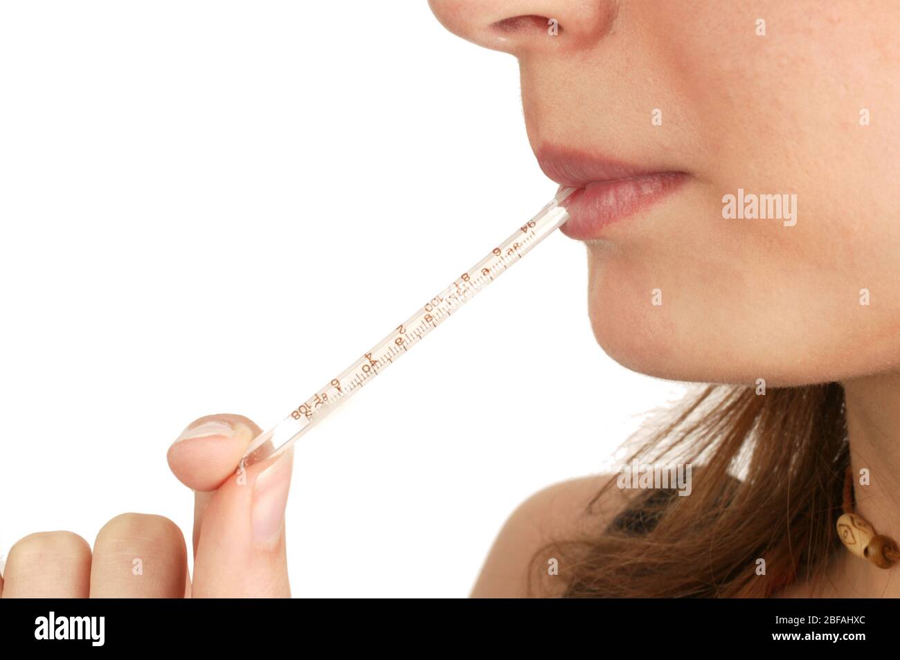 Taking temperature by mouth