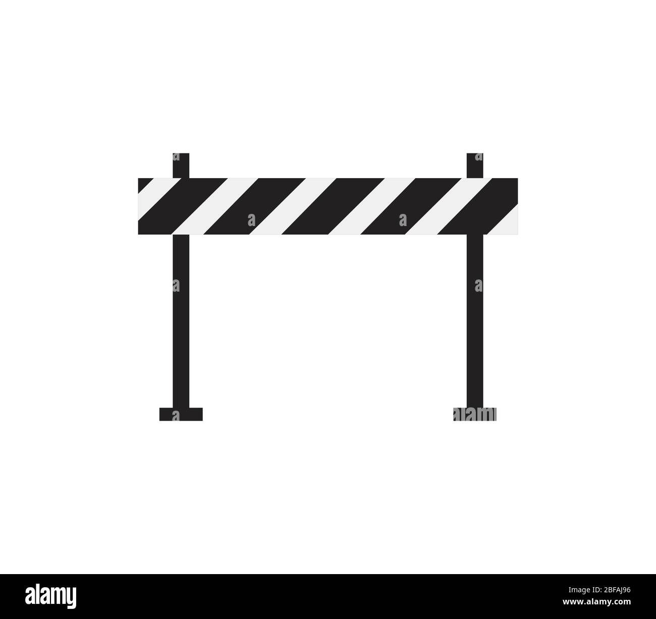 roadblock icon illustrated in vector on white background Stock Vector
