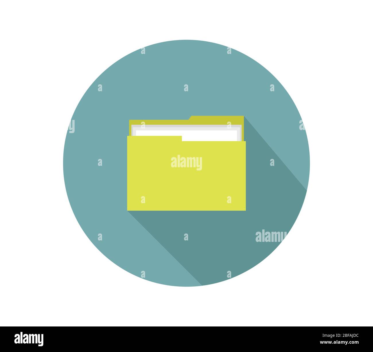 folder icon illustrated in vector on white background Stock Vector ...