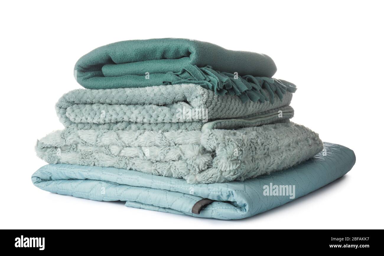 New soft folded blankets hi-res stock photography and images - Alamy