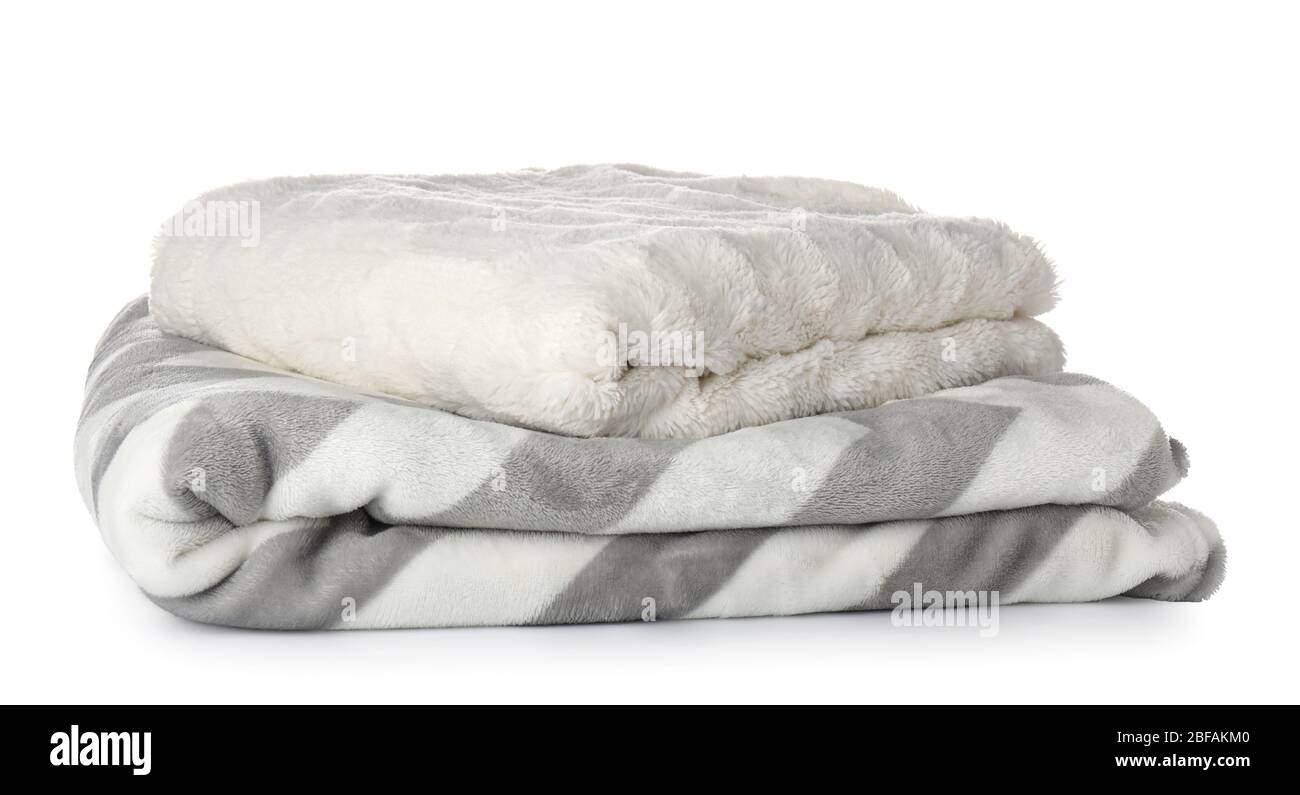 New soft folded blankets hi-res stock photography and images - Alamy