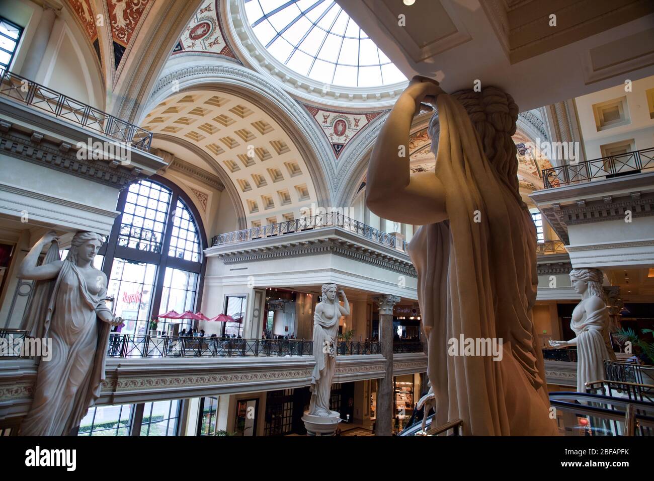 Grand Interiors of Caesar's Palace in Las Vegas, Nevada Stock Photo