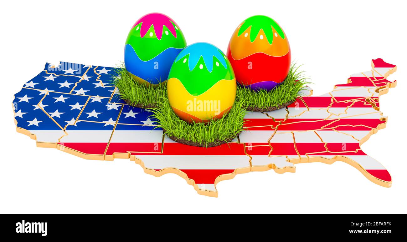 Easter holiday in the United States, Easter eggs on the American map