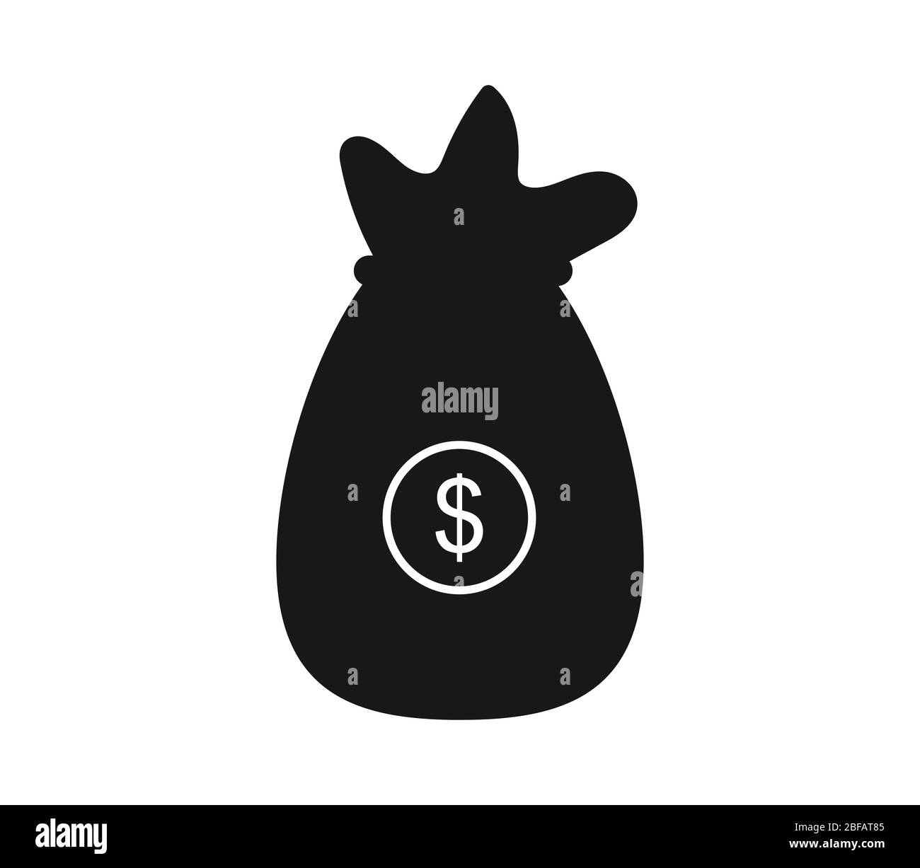 money bag icon illustrated in vector on white background Stock Vector ...