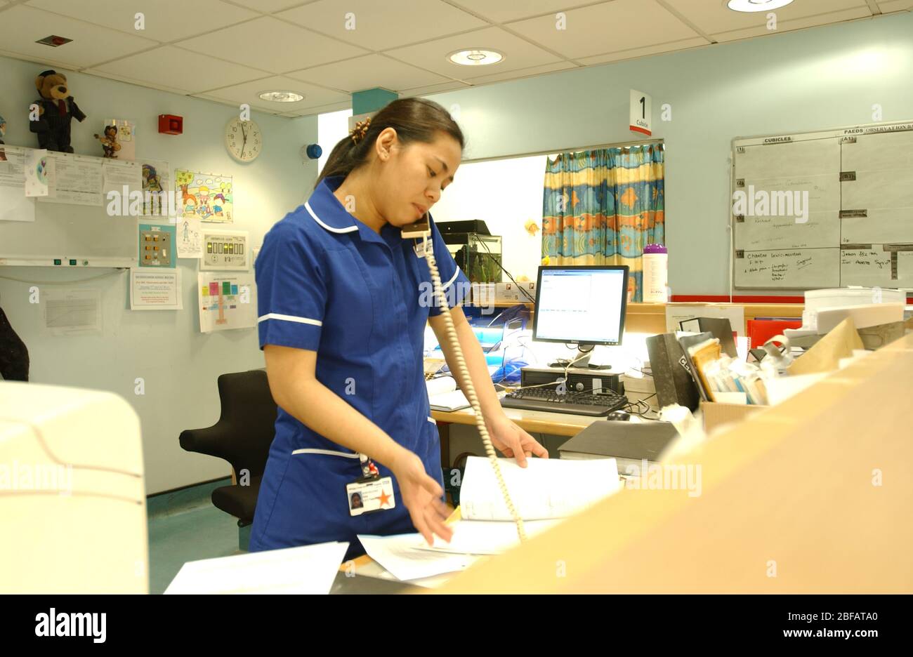 Speaking female nurse in hi-res stock photography and images - Alamy