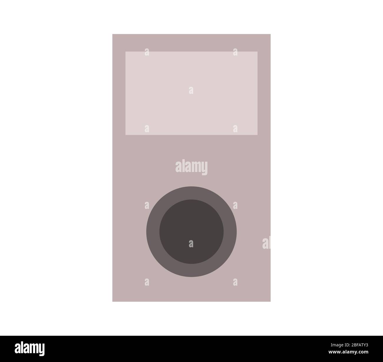 mp3 player icon illustrated in vector on white background Stock Vector