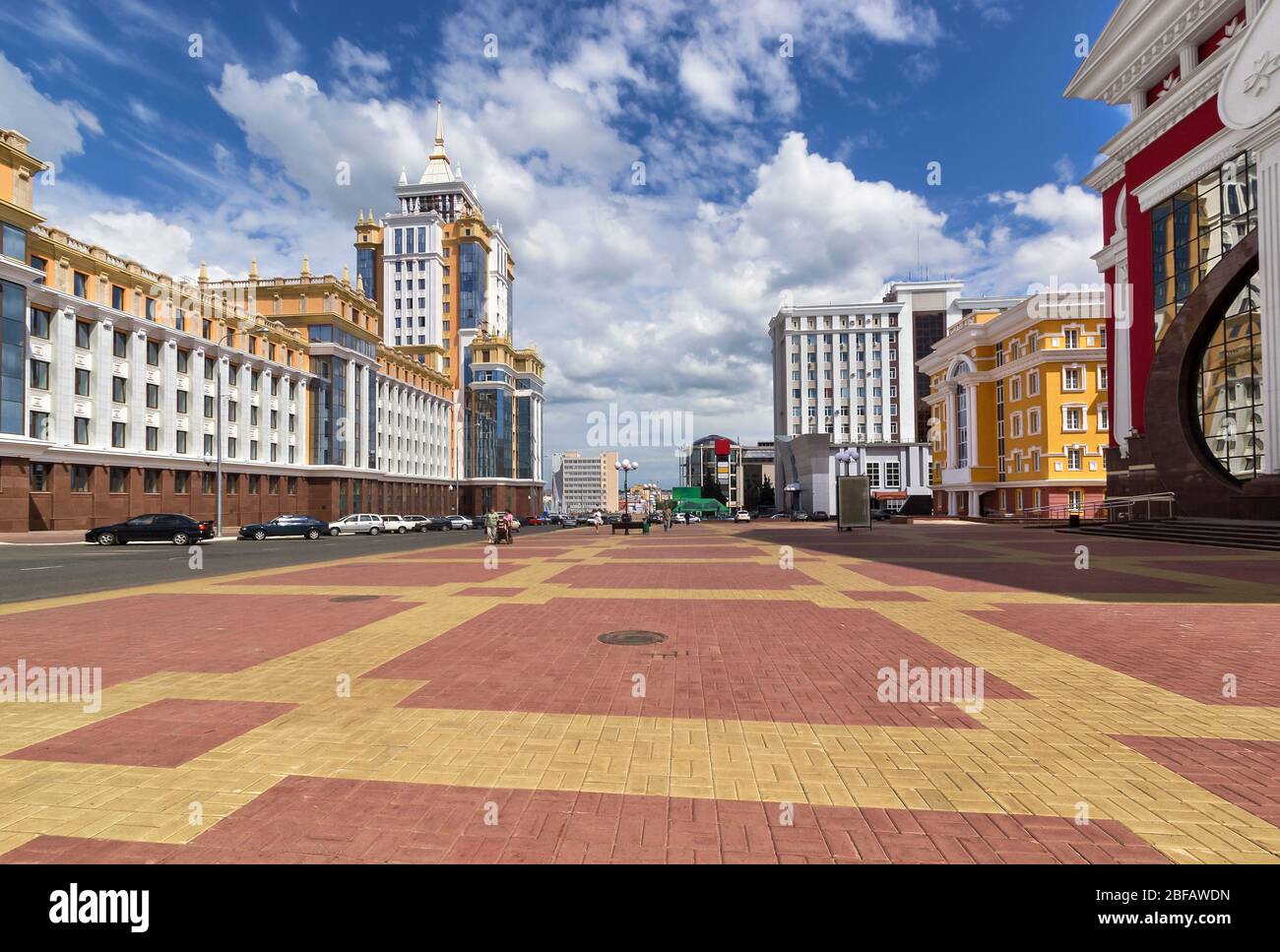 Saransk street in the Central part of the city Stock Photo