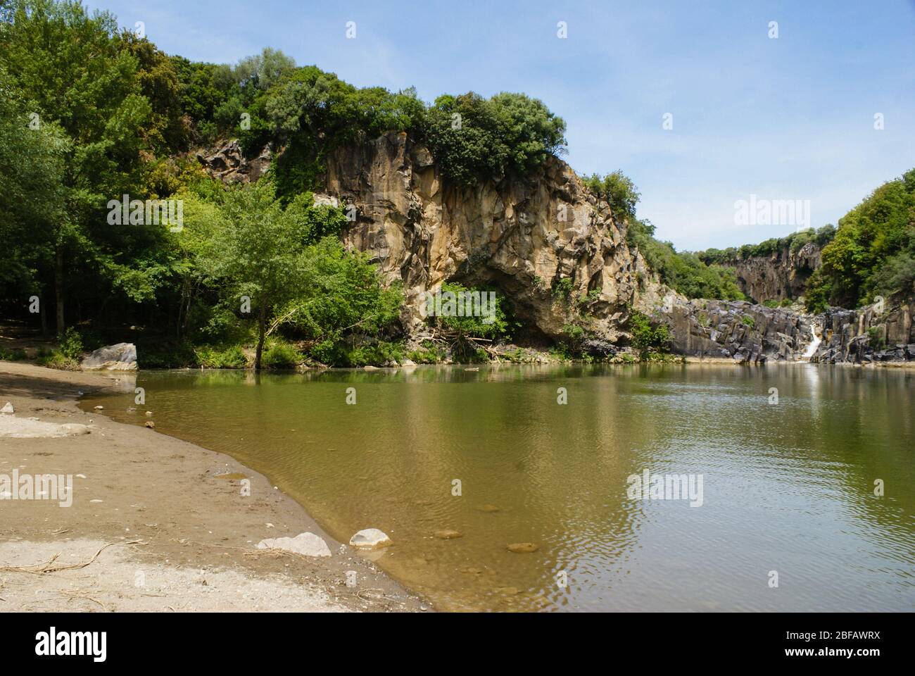Lago Pelliconi im archäologischen Park Vulci, Latium, Provinz Viterbo Italien Stock Photo