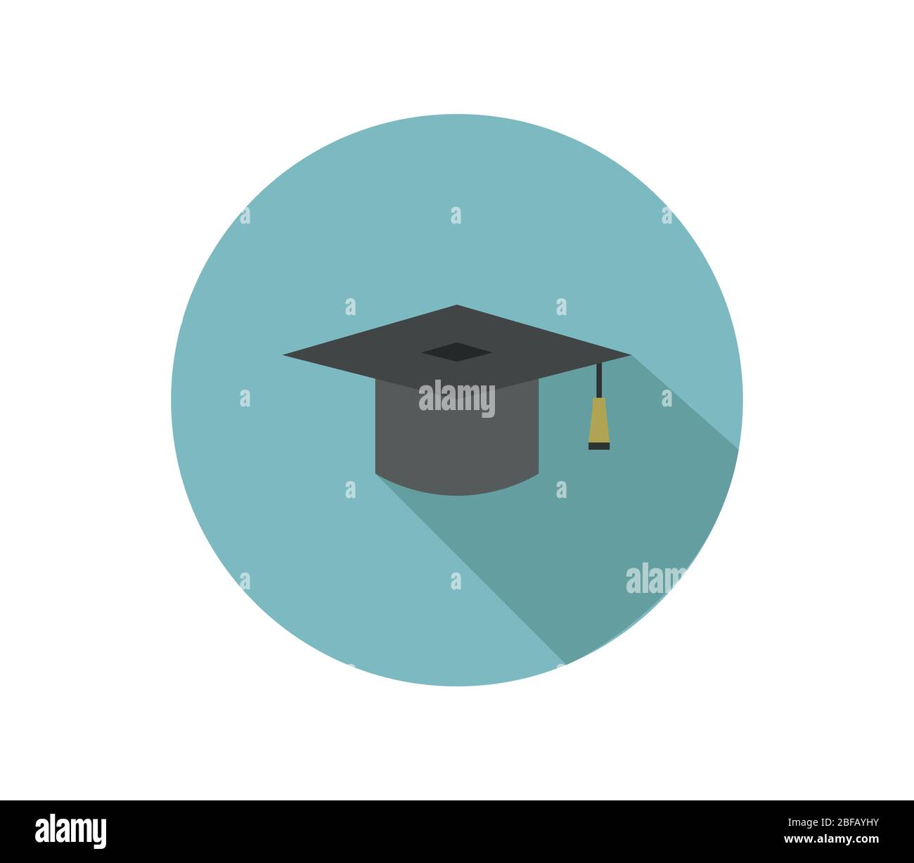 graduation hat icon illustrated in vector on white background Stock ...