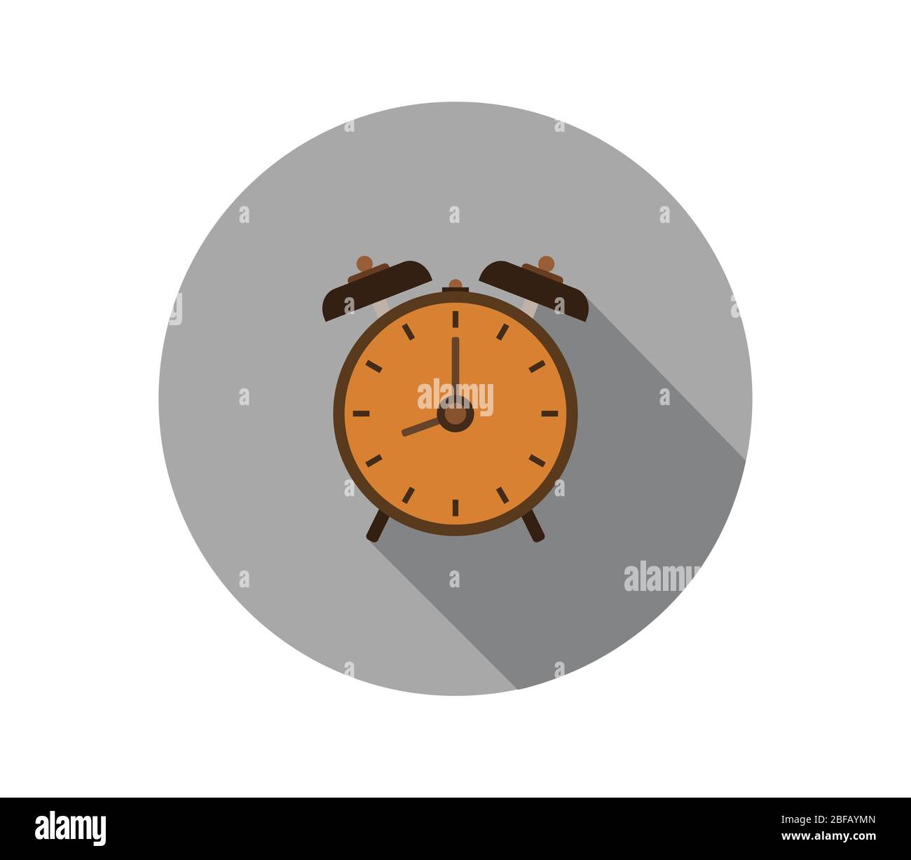 alarm clock icon illustrated in vector on white background Stock Vector ...