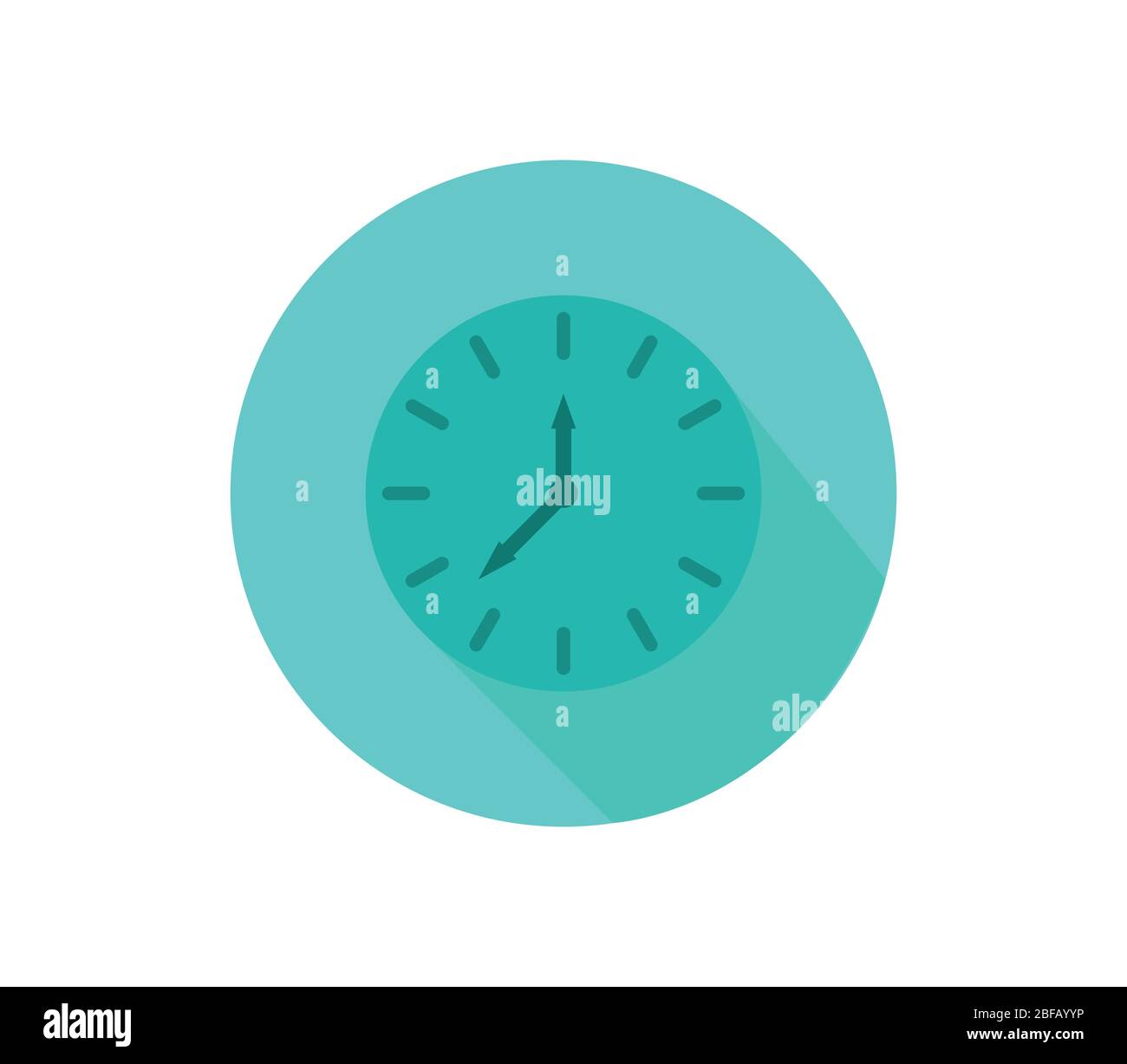 clock icon illustrated in vector on white background Stock Vector Image ...