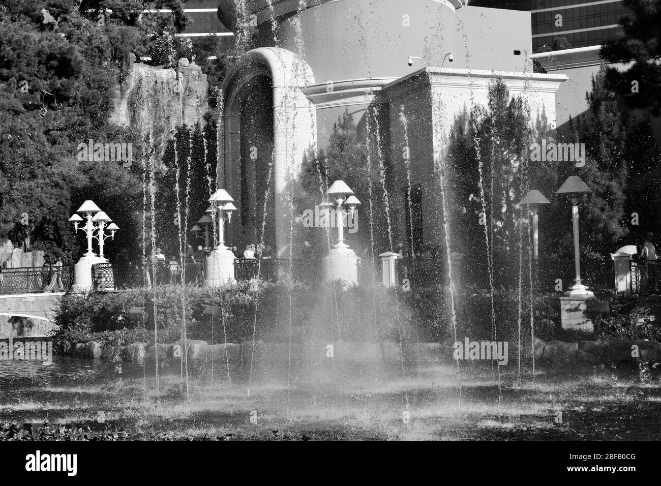 The fountain in front of the casino Stock Photo