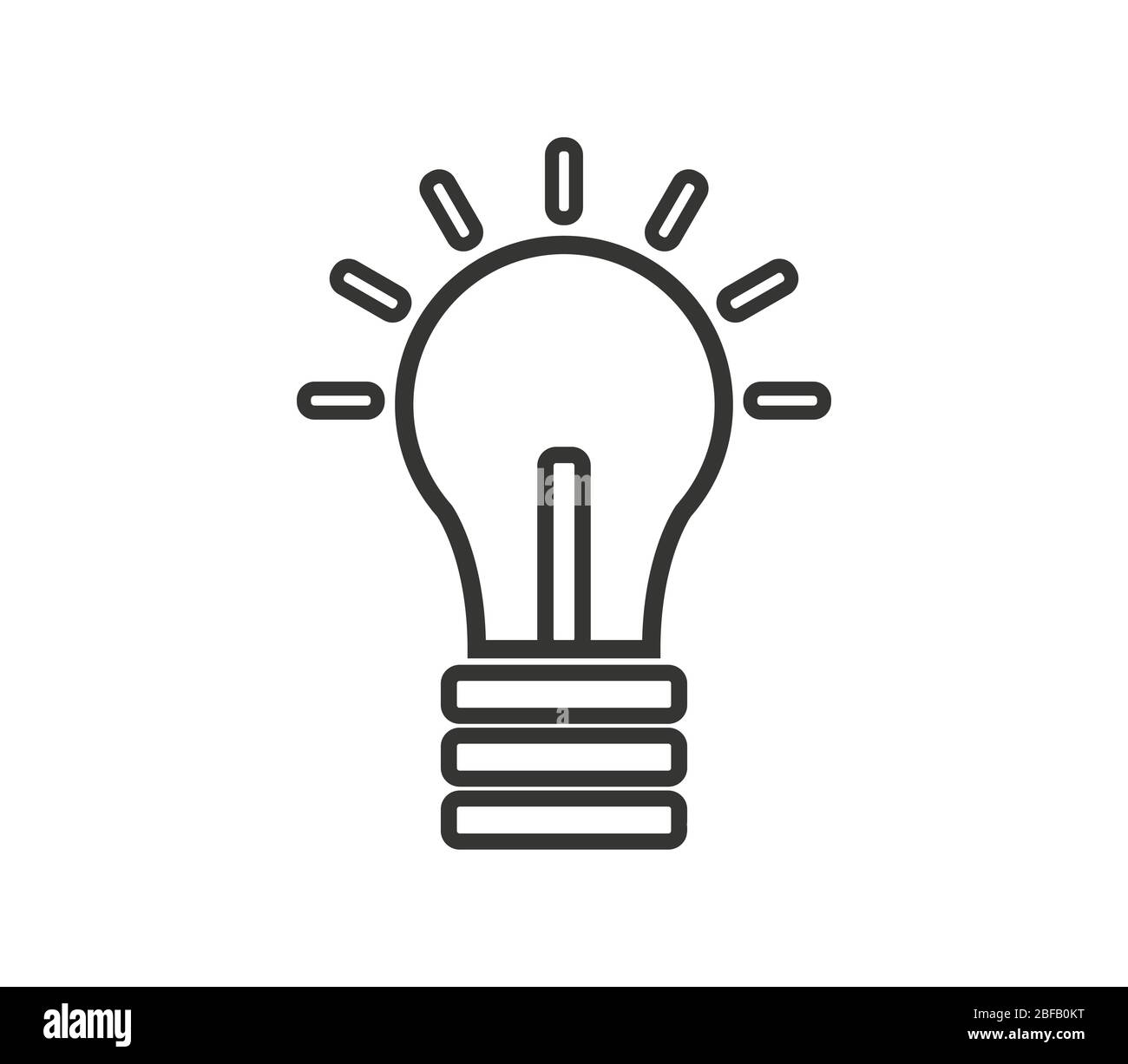 light bulb icon illustrated in vector on white background Stock Vector