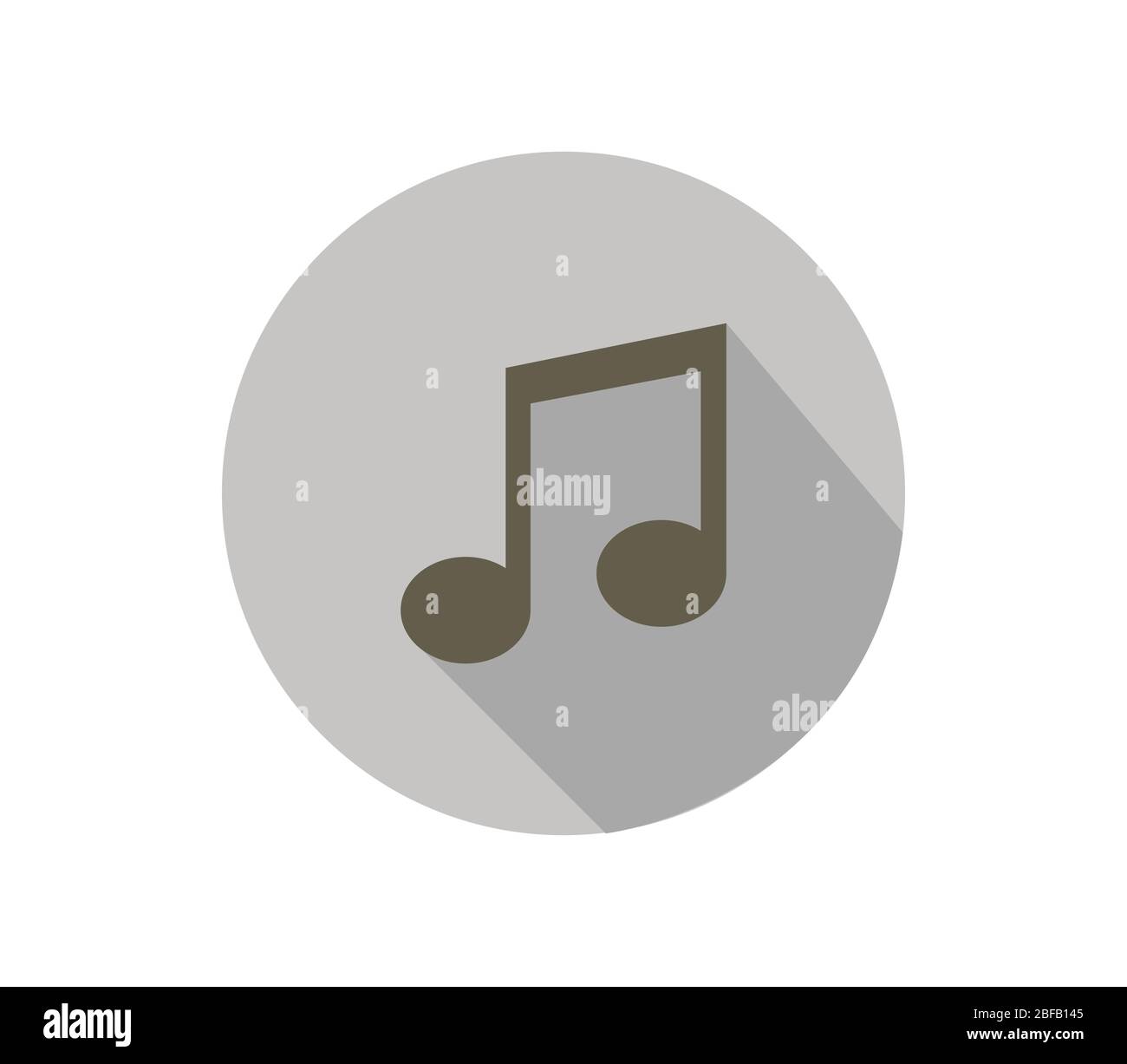 musical note icon illustrated in vector on white background Stock ...