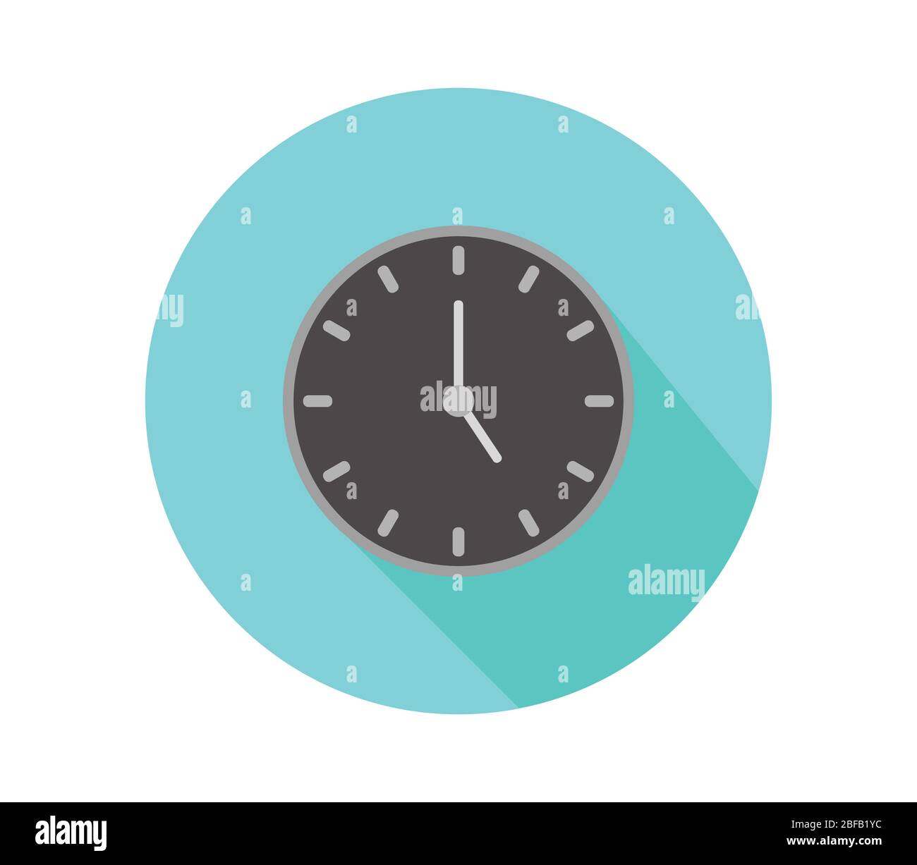 clock icon illustrated in vector on white background Stock Vector Image ...