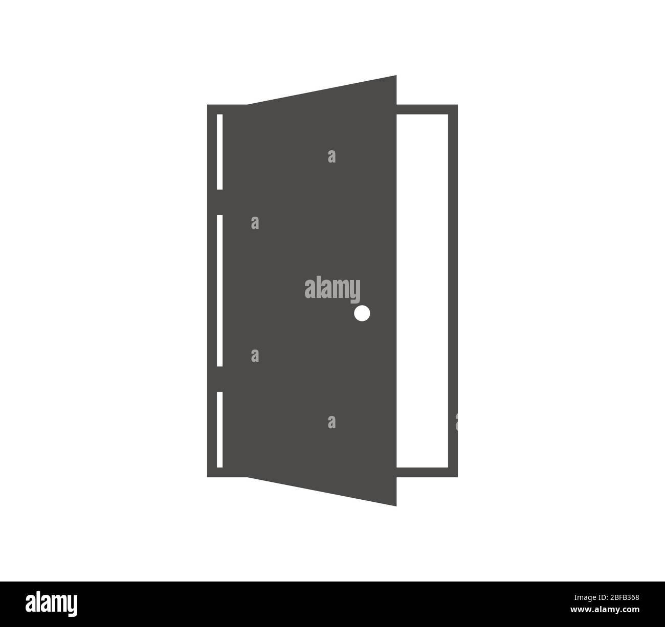 open door icon illustrated in vector on white background Stock Vector ...