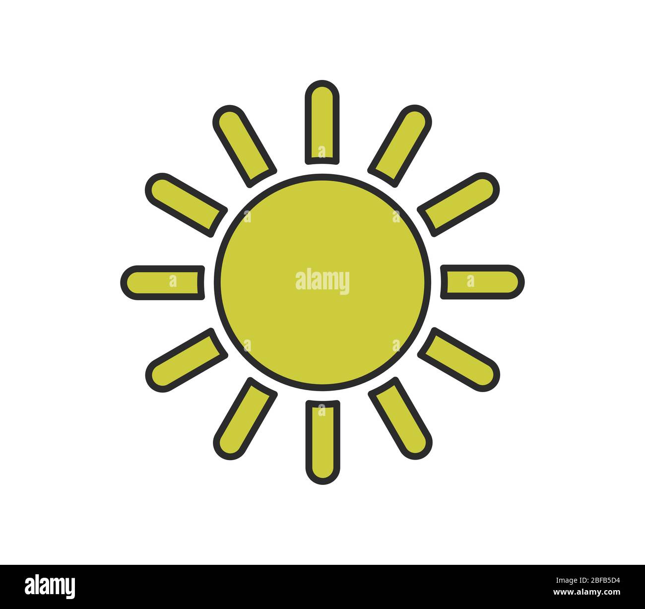 sun icon illustrated in vector on white background Stock Vector Image ...