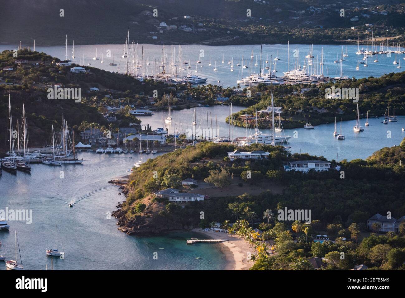 English Harbour, Antigua February 2015 panoramic view of bay and