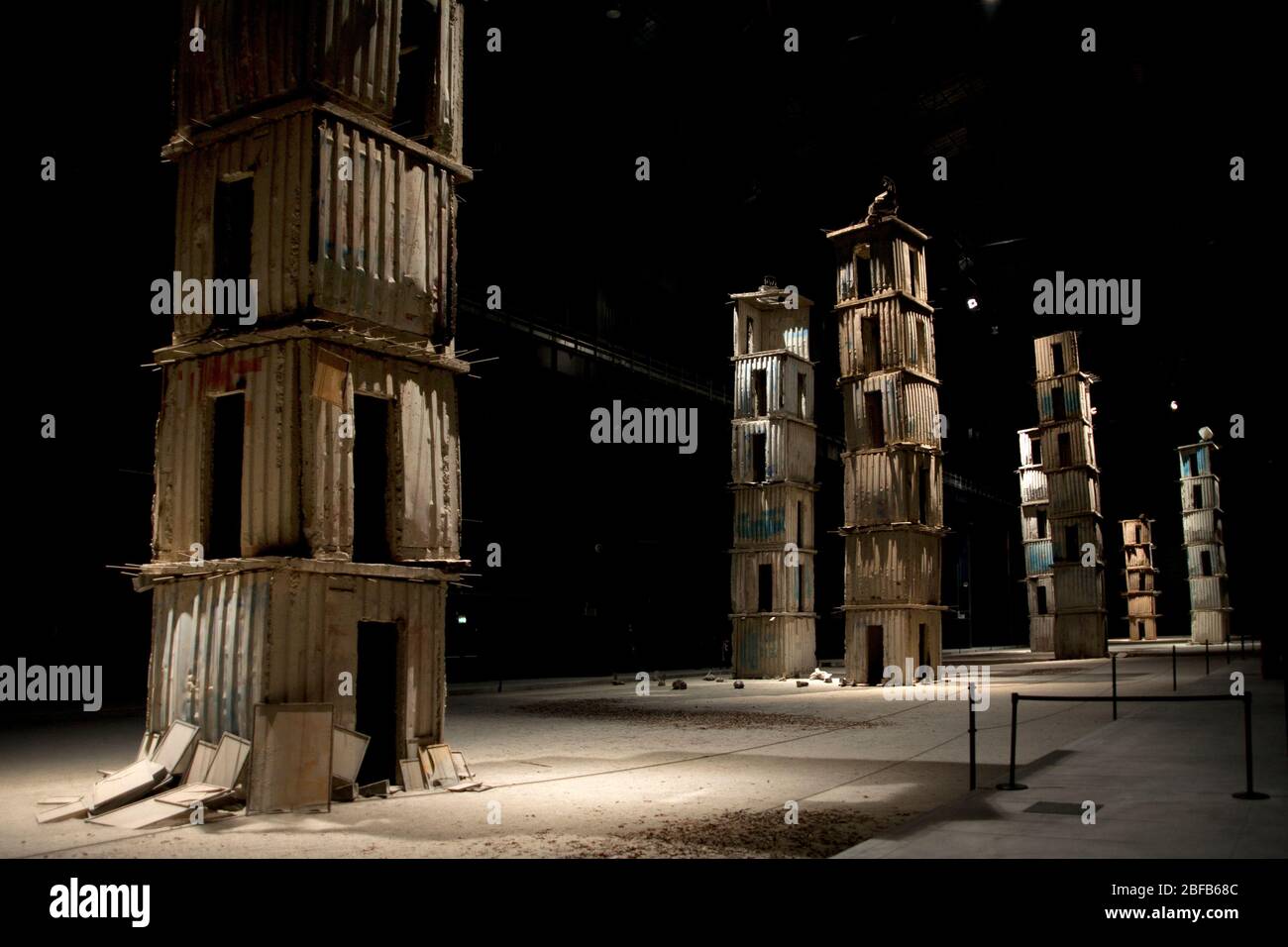 The Seven Heavenly Palaces, a site-specific  installation at Hangar Bicocca in Milan (Italy),  one of the most important works by artist Anselm Kiefer Stock Photo