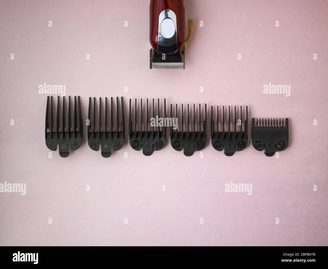 Hair Clipper and Attachment Comb Stock Photo Alamy