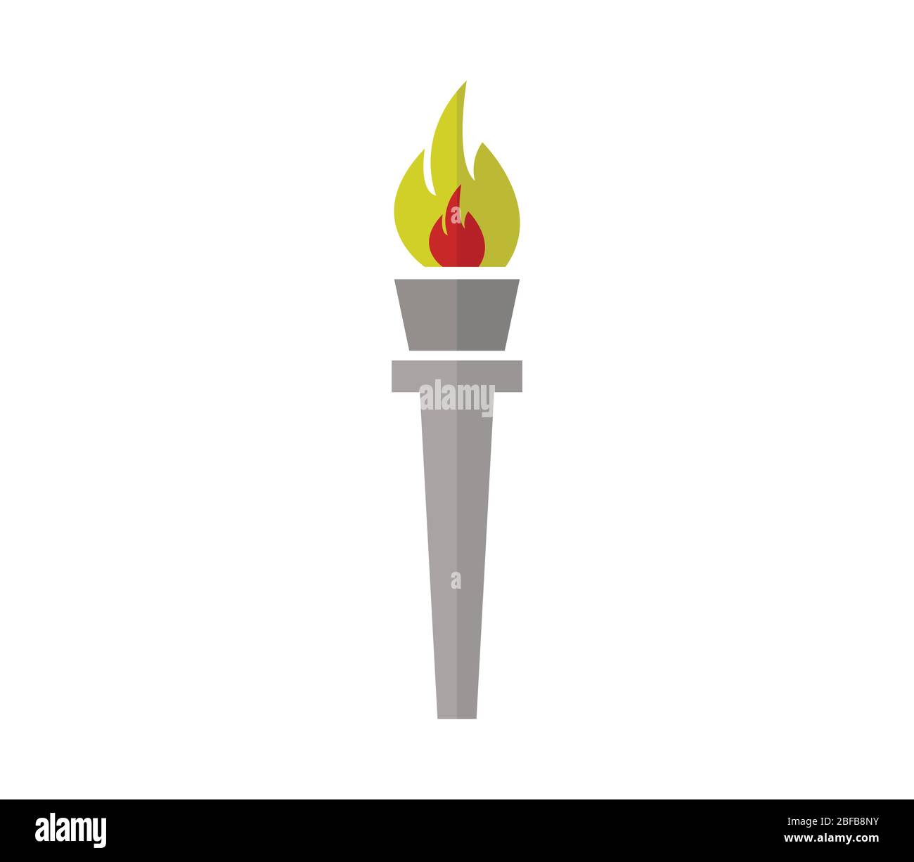 torch icon illustrated in vector on white background Stock Vector
