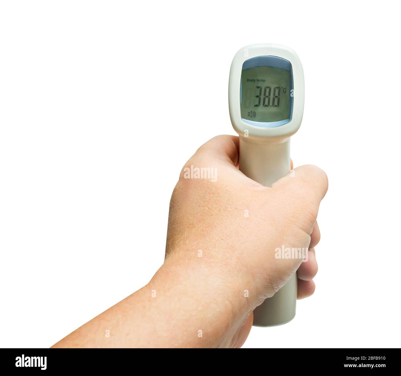 Very high dangerous fever Isometric Medical Infrared Thermometer ...