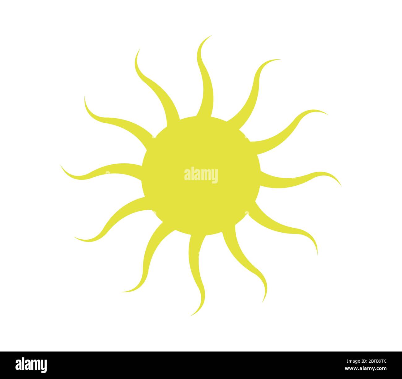 sun icon illustrated in vector on white background Stock Vector Image ...