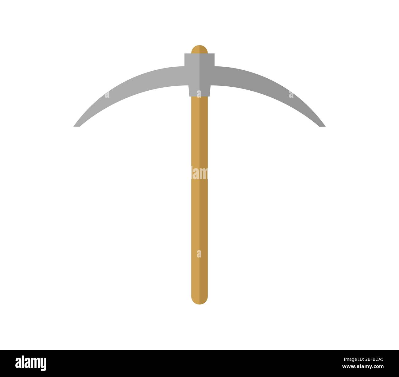 pickaxe icon illustrated in vector on white background Stock Vector